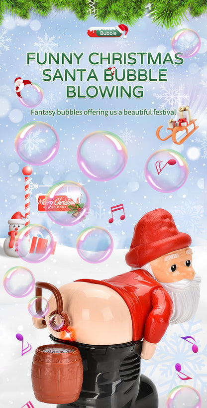 SURPERBUY-Christmas Santa Claus Bubble Blower-Fart Bubble Blower-Spoof toy -Christmas Spooky Toys -FUNNY Santa -No Battery-Santa Claus Toys