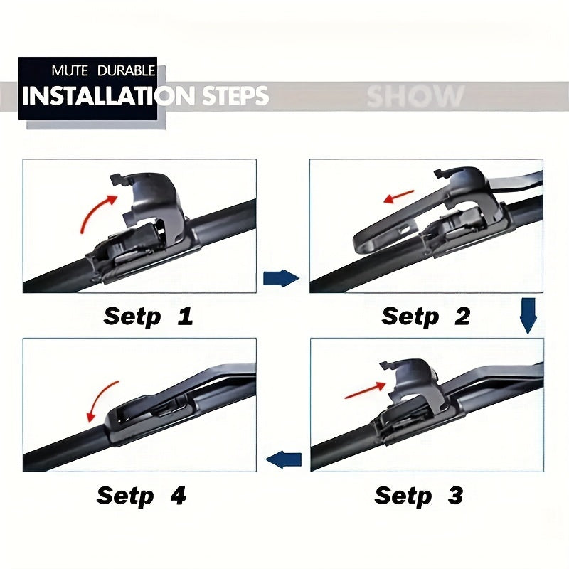 Automotive Universal Wiper U-Type Boneless Wiper HD Quiet Durable Car Wiper U-type Available For All Models