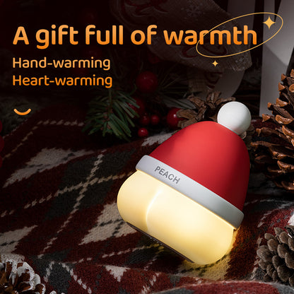 SURPERBUY-Handwarmer-Honey Peach Hand Warmer + Power Bank + Night Light 3 in 1 Santa hatHand Warmers Rechargeable  Outdoor Camping Skiing for young girl