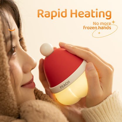 SURPERBUY-Handwarmer-Honey Peach Hand Warmer + Power Bank + Night Light 3 in 1 Santa hatHand Warmers Rechargeable  Outdoor Camping Skiing for young girl