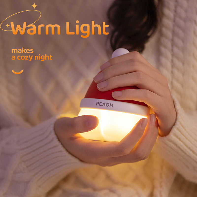 SURPERBUY-Handwarmer-Honey Peach Hand Warmer + Power Bank + Night Light 3 in 1 Santa hatHand Warmers Rechargeable  Outdoor Camping Skiing for young girl