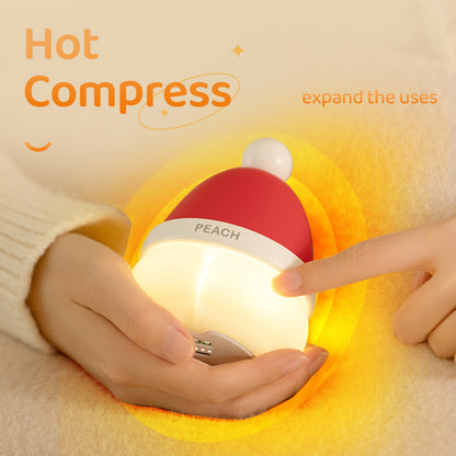 SURPERBUY-Handwarmer-Honey Peach Hand Warmer + Power Bank + Night Light 3 in 1 Santa hatHand Warmers Rechargeable  Outdoor Camping Skiing for young girl